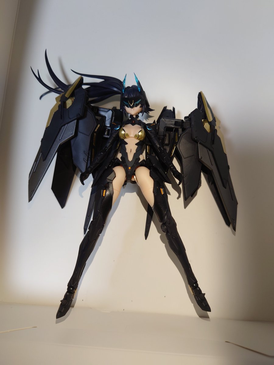 fatalmirror's tweet photo. 解限機×将魂姫 MECHA BREAK UBP-A04S 黒豹完成！
え？何でバックショット無いんだって？それはだね…いぬまるくんだからだよ
#MECHA_BREAK #解限機 #将魂姫 #黒豹 #ブラックパンサー https://t.co/mH7JMESYWR