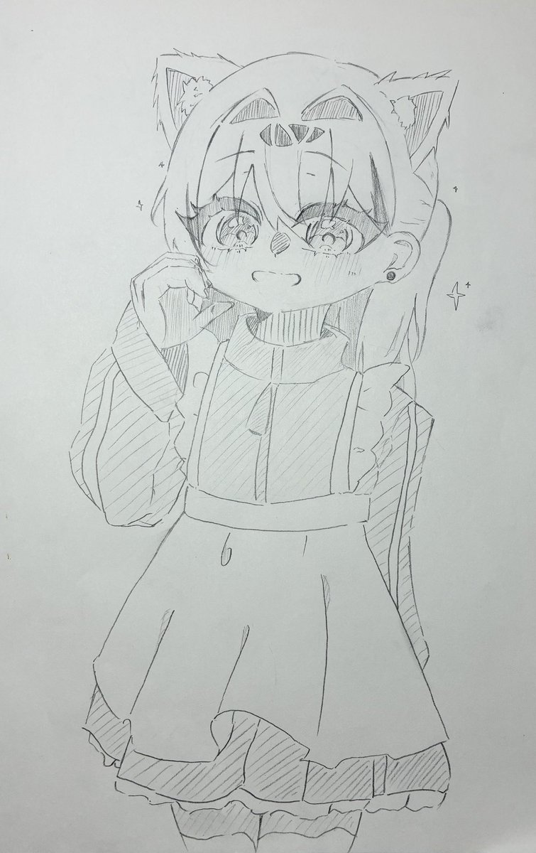 Cocona03210's tweet photo. 深夜テンションで描いたヤツが上手くいって幸せです(  ´˘`  ) https://t.co/eWods9lALp