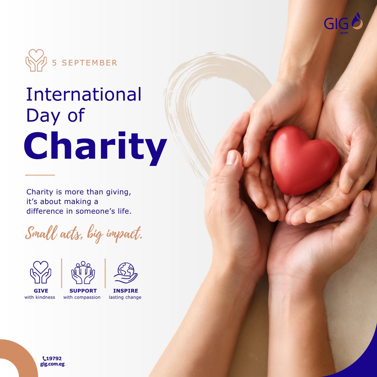 gigegypt's tweet photo. Giving is more than an act — it’s an impact. 🤍

شركة جي آي جي للتأمين مصر خاضعة لإشراف ورقابة الهيئة العامة للرقابة المالية بترخيص رقم (9) لسنة 1994 وتسجيل ضريبي رقم 925-026-200 وسجل تجاري رقم 280614 https://t.co/qUADHzrNDF