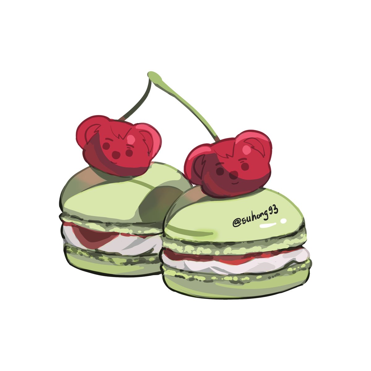 BamSuhong's tweet photo. a small dessert illustration 😚🍰

#foodillustration #dessert #Vgencommission #doodle https://t.co/xOH9VEyHKp