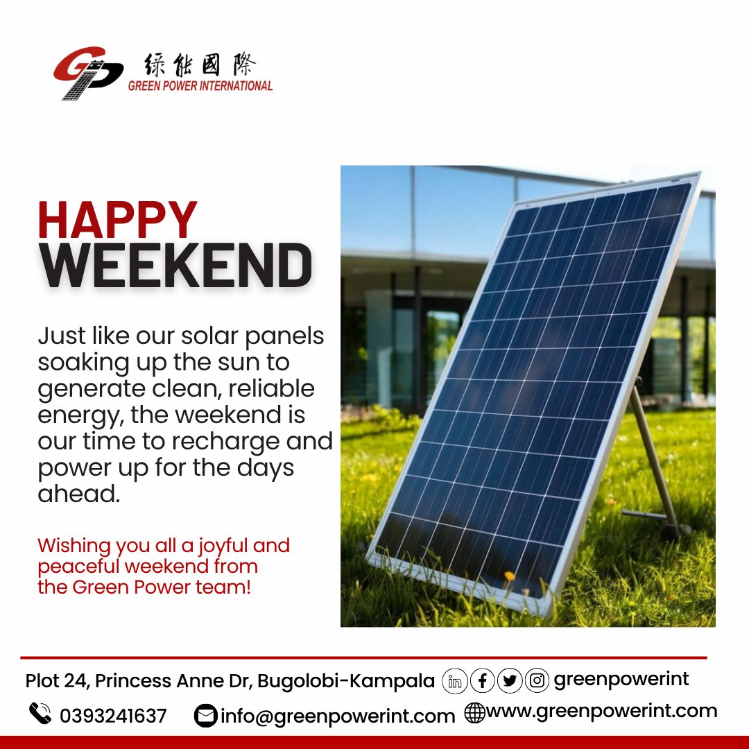 GreenPowerInt's tweet photo. Wishing you all a nice weekend! https://t.co/PvqFgSAEDQ