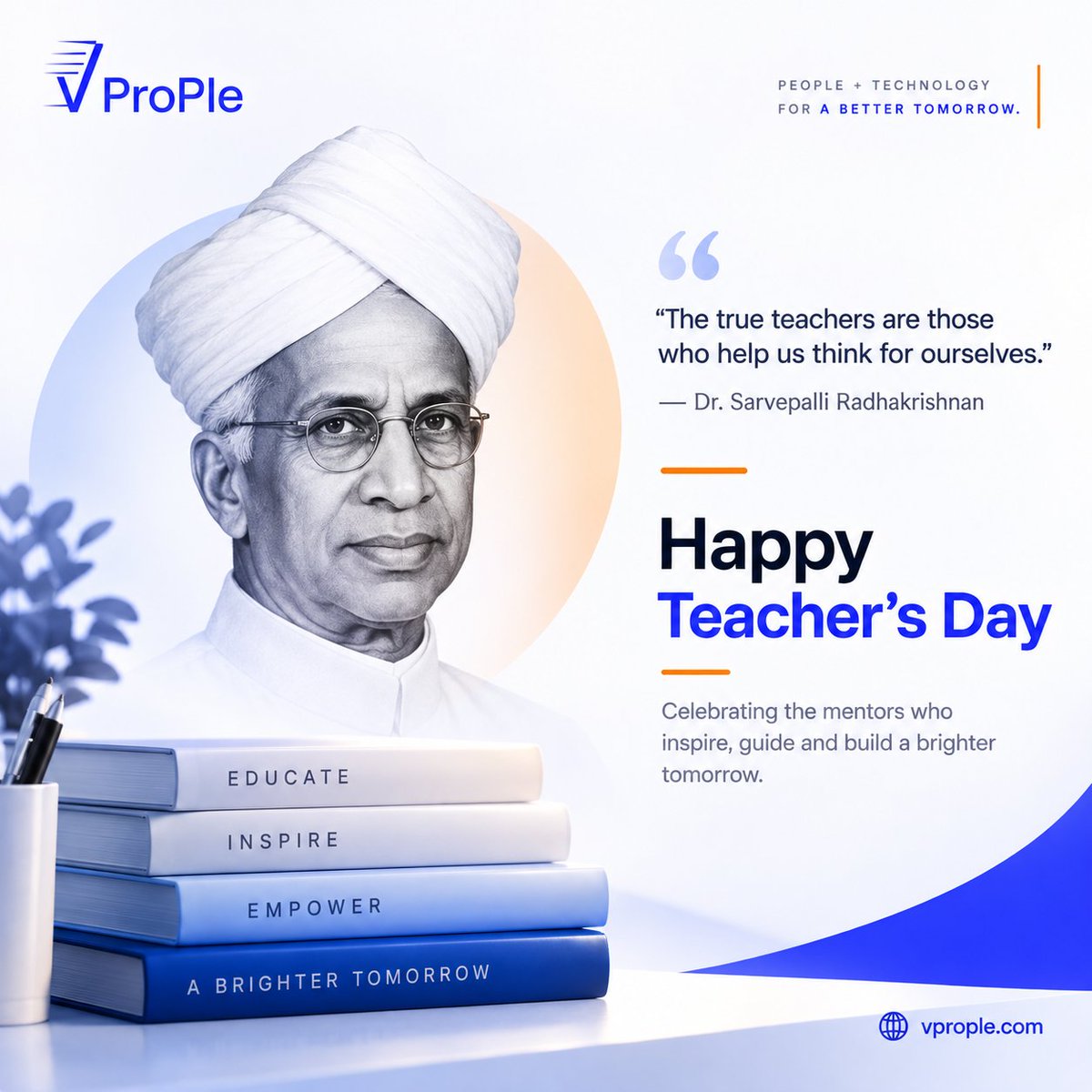 VProp1e's tweet photo. Great teachers don’t just teach—they inspire, guide, and shape the future.
Today, we honour the educators who turn knowledge into confidence and potential into possibility.
Happy Teacher’s Day! 💙
#HappyTeachersDay #TeachersDay #VProPle #Inspiration #Education https://t.co/elsFVQdpTP