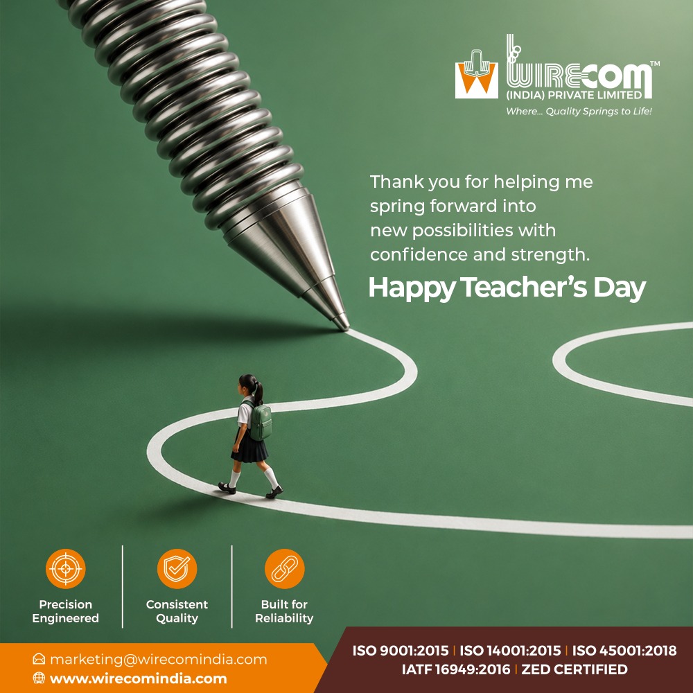 WirecomIndia's tweet photo. Great teachers don’t just teach—they help us spring forward into new possibilities. ✨📚. This Teacher’s Day, Wirecom India celebrates the mentors who inspire confidence, build strength, and guide every learner toward a brighter future.

#happyteachersday #teachersday #wirecom https://t.co/VHgMkA3FhD