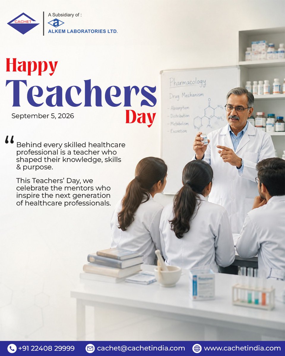 cachetpharma's tweet photo. Behind every successful person is a teacher who inspired them to believe, learn, and grow. 🌟📚 Happy Teachers’ Day!

(Teachers Day, Teacher Appreciation, Education, Inspiring Teachers, Learning)

#HappyTeachersDay #TeachersDay #TeacherAppreciation #Education #KnowledgeIsPower https://t.co/Y05PdXR8bt