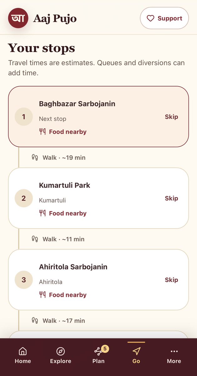 SrijibBose's tweet photo. If you are planning to visit Kolkata this Durga Puja for pandal hopping

I made https://t.co/2qyaBBCP9M 

• Completely free
• All pandals in one place
• North/South Kolkata day-wise routes
• Metro & bus details
• Nearby restaurants
• Directions + easy Pujo planning

Basically, everything you need for pandal hopping in Kolkata.

https://t.co/2qyaBBCP9M

#DurgaPuja2026