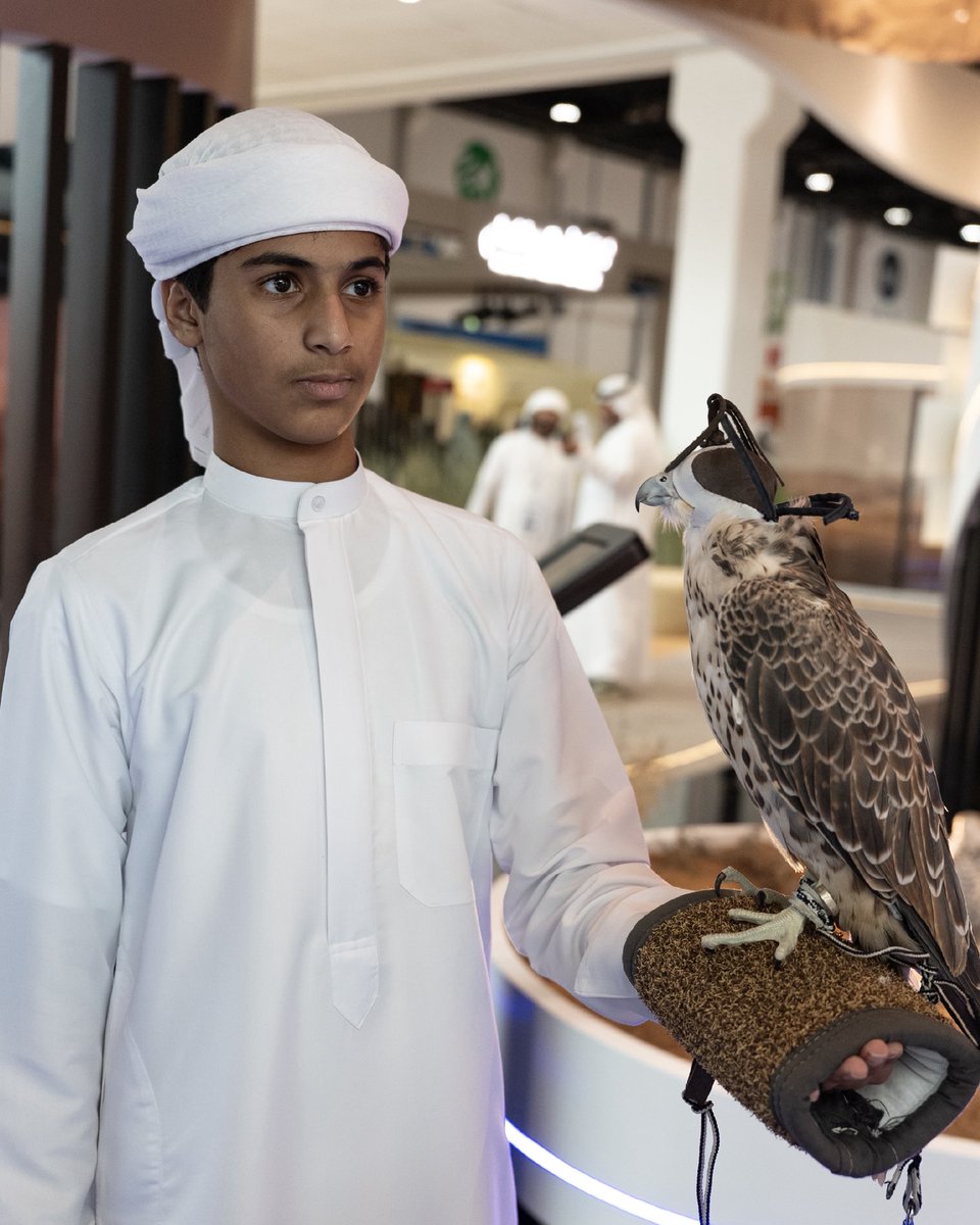 EFCUAE's tweet photo. From the exhibition atmosphere and moments with our visitors, here’s a glimpse of the experiences we shared through our passion for #falconry and heritage at #ADIHEX 2026.

#EFC #EmiratesFalconersClub #UAE https://t.co/kvXtPNq2Ti