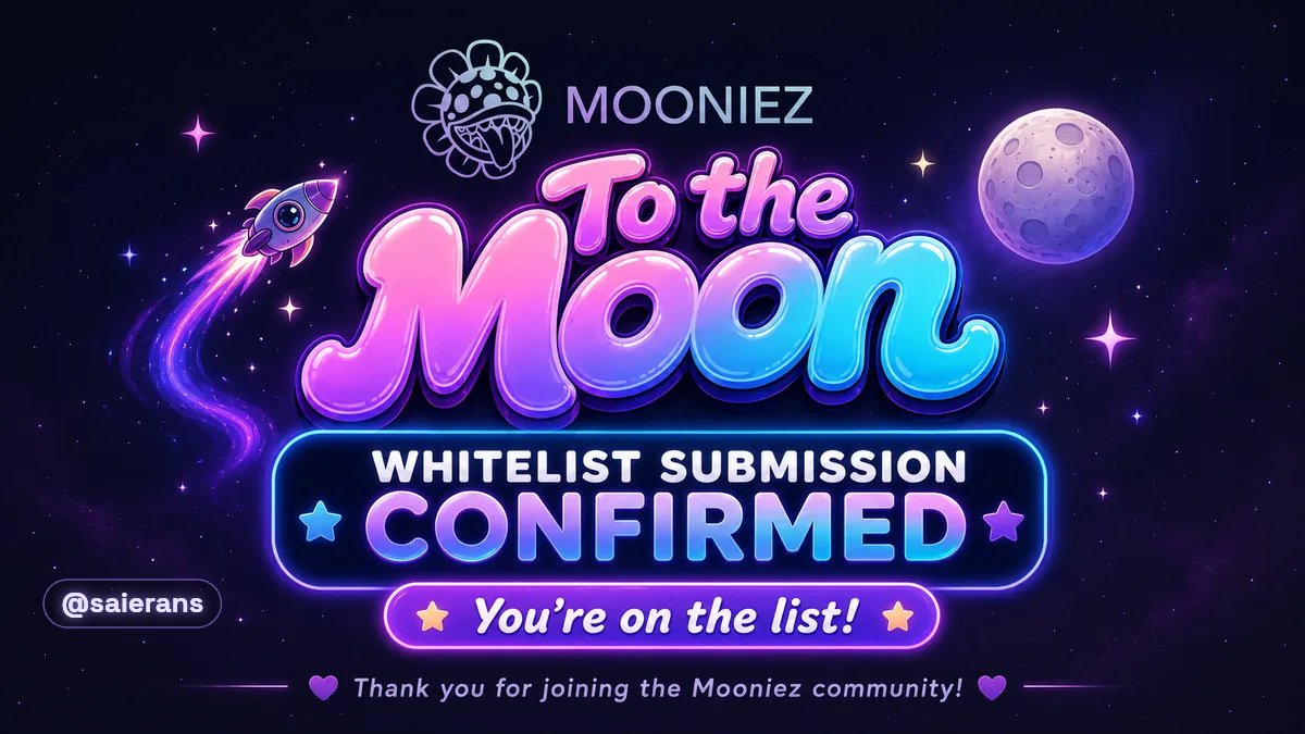 saierans's tweet photo. i’m early. i’m on the Mooniez whitelist 🌙

a neon world of moonlit misfits is almost open.
https://t.co/KaQFDE7dWj https://t.co/3sInKWXghS