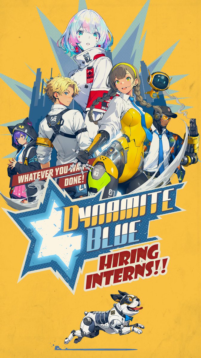Kosmos12Inc's tweet photo. The office is hiring.

Dynamite Blue — a narrative character-collection RPG. https://t.co/g5fhhm2Uth