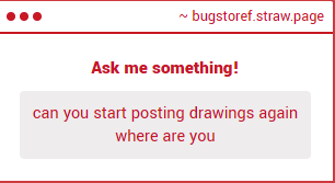 Bugstoref's tweet photo. Hello secret admirer. I've been gaming (very important). I'm also completely out of ideas on what to draw. Anytime I pick up my pencil the page ends up empty. Don't even have old art to show. I wanna try n branch out from COF stuff... But we'll see. https://t.co/oCl1XBjroe