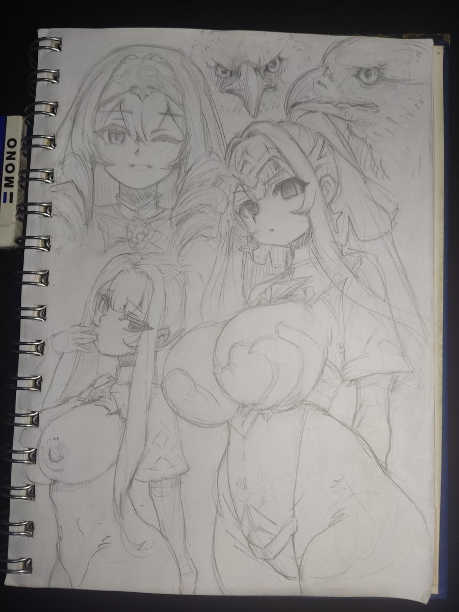 ReiN1155's tweet photo. random doodles
my tablet is still packed  :/ https://t.co/doeKWD8IJI