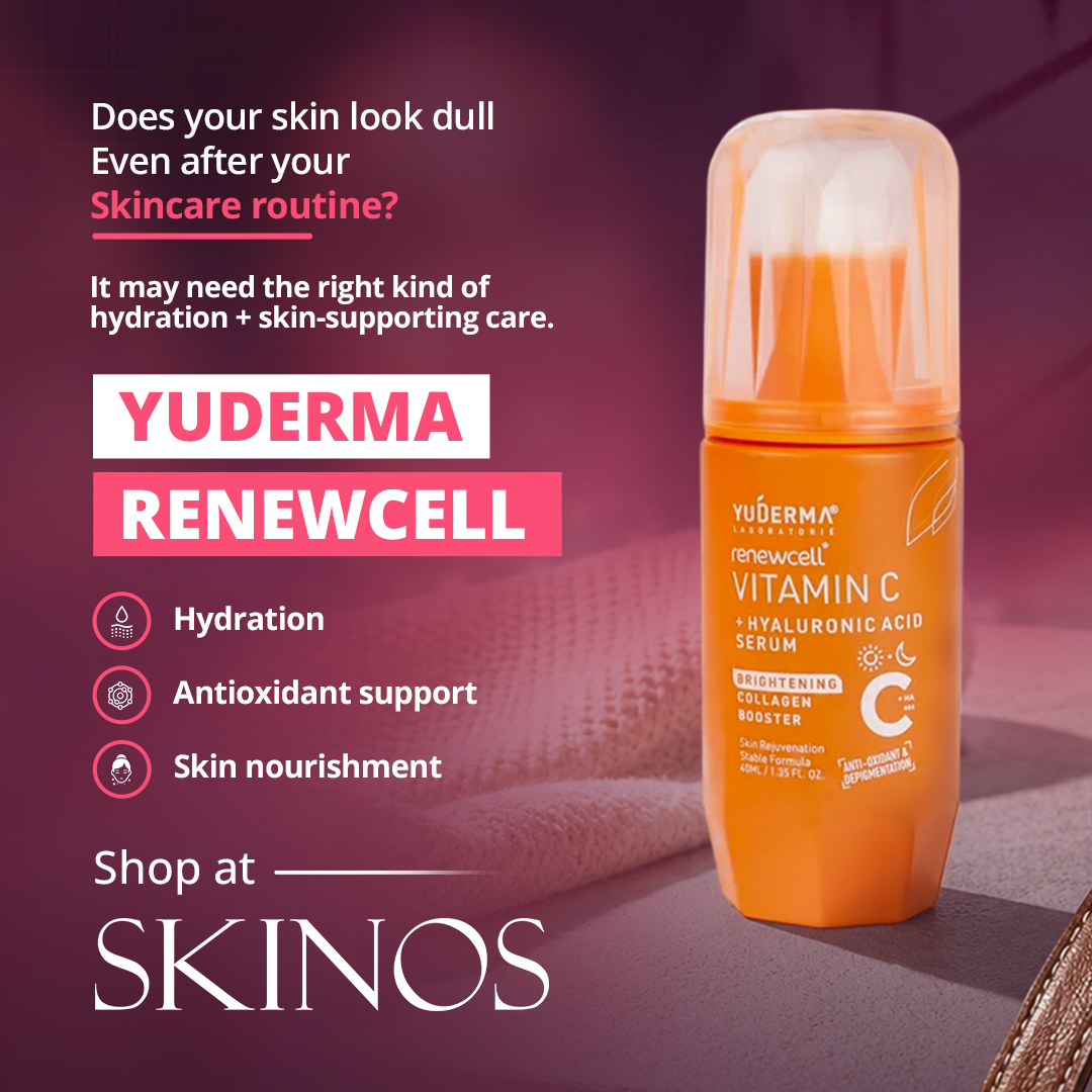 skinosclinic's tweet photo. Dull-looking skin even after a full routine?
Meet Yuderma Renewcell, a Vitamin C + Hyaluronic Acid serum made to support:
Hydration
Antioxidant support
Skin nourishment
🛒 Shop now from https://t.co/bAk08orQDU
#EmpowerWithSkinos #Skinos #SkinosCare #VitaminCSerum #YudermaRenewcell