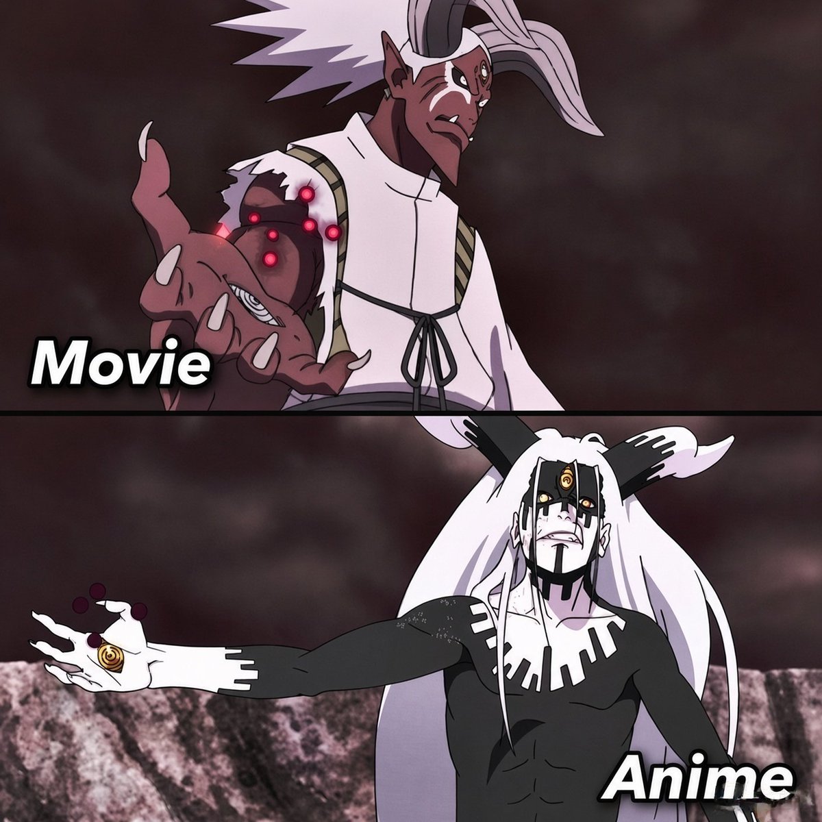 viztur's tweet photo. Momoshiki, Movie vs Anime https://t.co/OkCG5JY3qj
