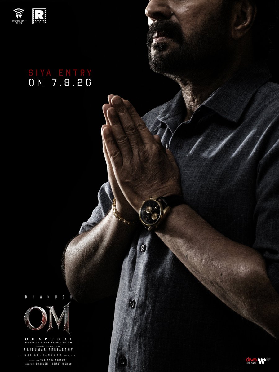 Trendswoodcom's tweet photo. #OM - New Poster 🔥
Big M Arrives on 7th September - Siya ENTRY 💥

Dhanush - Mammootty 
Rajkumar Periasamy - Sai Abhyankkar https://t.co/afWjoVIBuM