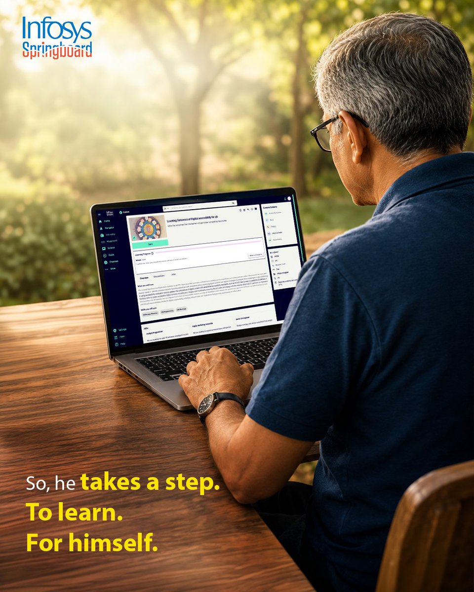 InfySpringboard's tweet photo. Who says learning has an age limit?

Every new skill starts with one small step and often, with someone willing to teach us along the way.

They may never meet their students. But their lessons continue to reach them. https://t.co/X4DplRdSQ0