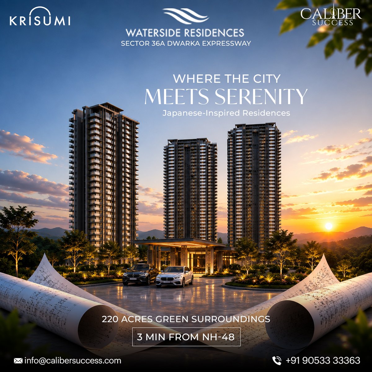 calibersuccess_'s tweet photo. Where the city meets serenity.
Krisumi Waterside Residences, Sector 36A:
тАв Japanese-inspired residences
тАв 2, 3 & 4 BHK
тАв 220 acres green surroundings
тАв Approx. 3 min from NH-48
Details: +91 90533 33363
#Krisumi #DwarkaExpressway https://t.co/jcupt5LaIx