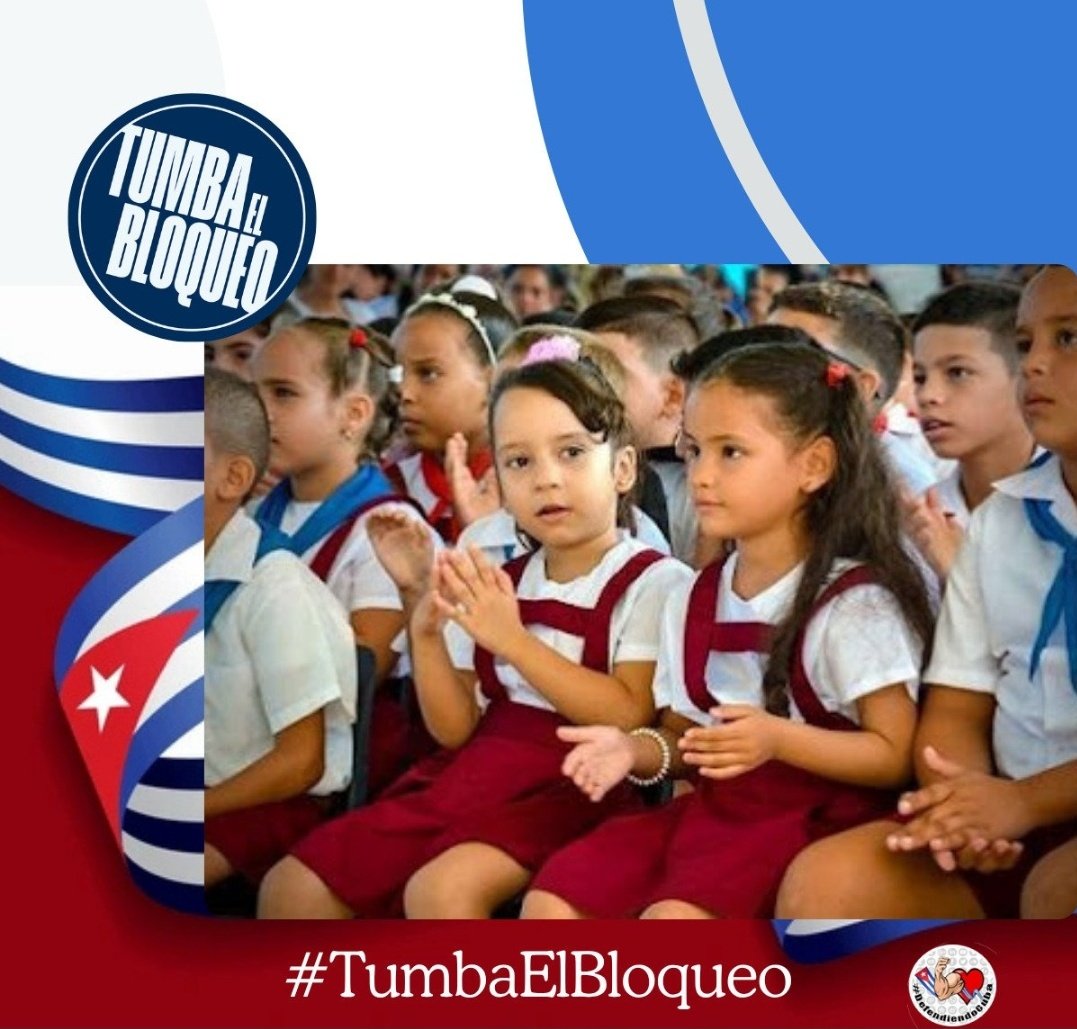 DefendiendoCuba's tweet photo. En #Cuba los niños desde su nacimiento, reciben atención médica sin costo, con programas de vacunación completos y una educación, que es accesible para todos, desde la primera infancia. 👇

‼️Esas conquistas las estamos defendiendo‼️

#CubaNoEsUnaAmenaza 
#DefendiendoCuba🇨🇺💪❤️ https://t.co/f8kbttjEBt