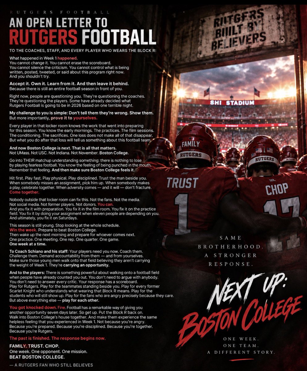 RUnationElite's tweet photo. My Open Letter To @RFootball …..

The response begins now.

FAMILY. TRUST. CHOP. 🪓 https://t.co/7qLpOVDAhE
