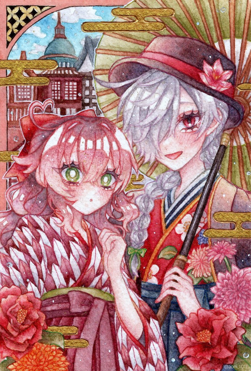 aoni_1011's tweet photo. ✨🌸額装ハガキサイズ🌸✨
#愛しの大正ロマン展2 https://t.co/h0MKeMMuWy