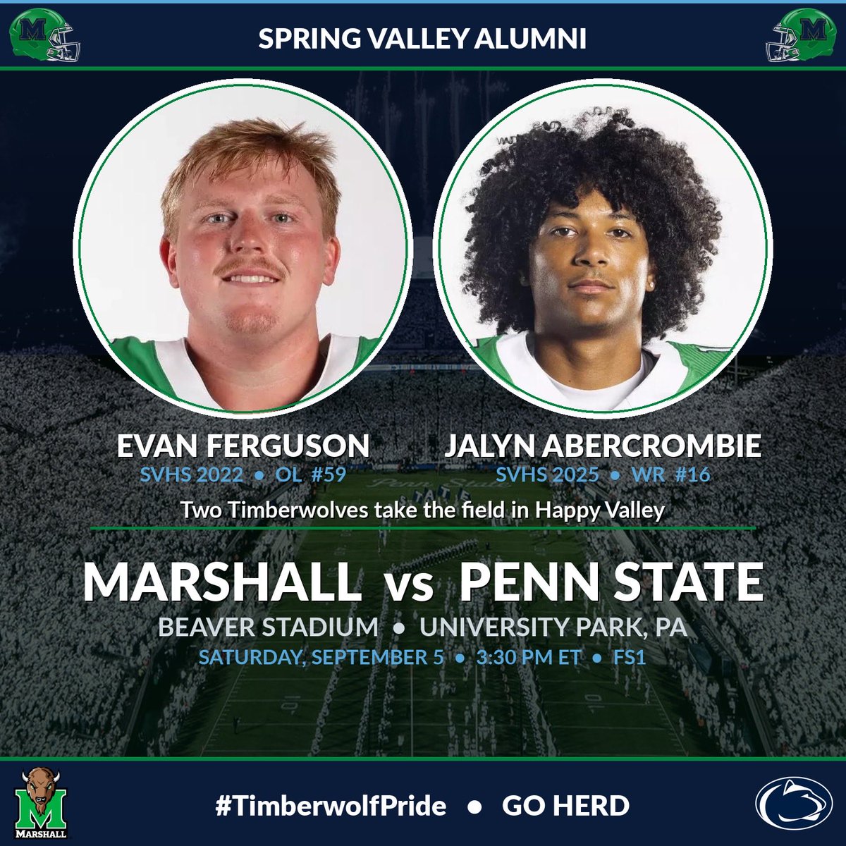 AthleticSpring's tweet photo. #TimberwolfPride 🏈💚🦬 @coachdwolves @SVwolvesFB @EvanFerguson59 @jalyn_brody @HerdFB @HerdZone https://t.co/fOMzbQ5ar3