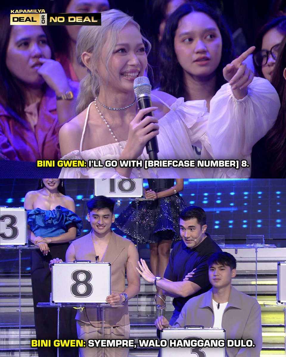 Kapamilya_DOND's tweet photo. Alexa, play "8" by #BINI 🌸♾️

#KapamilyaDealOrNoDeal
#KDONDGeneva
#KDOND https://t.co/DCy2II1iko