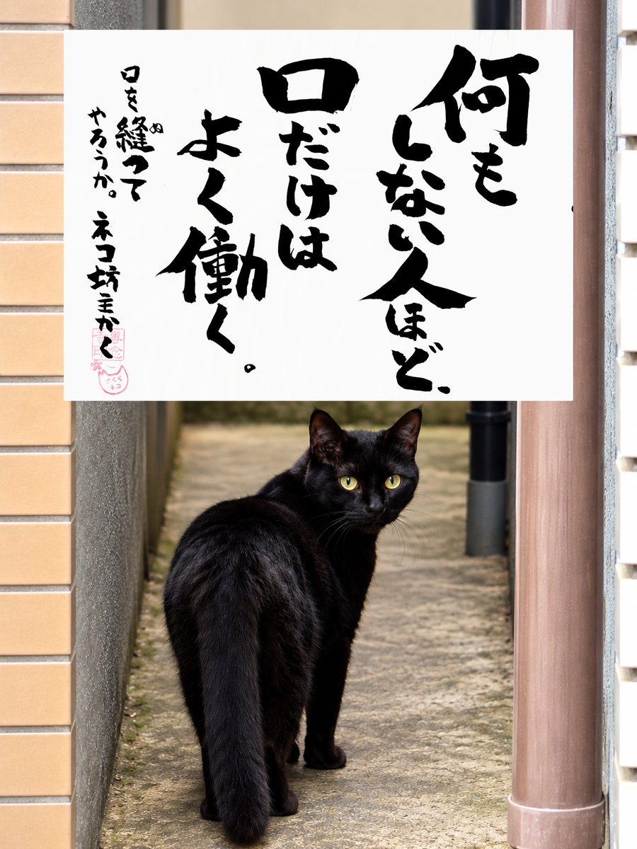 yabumoto610's tweet photo. ネコさんから人間さんへ今日の一言 https://t.co/XlIvSfWkoy