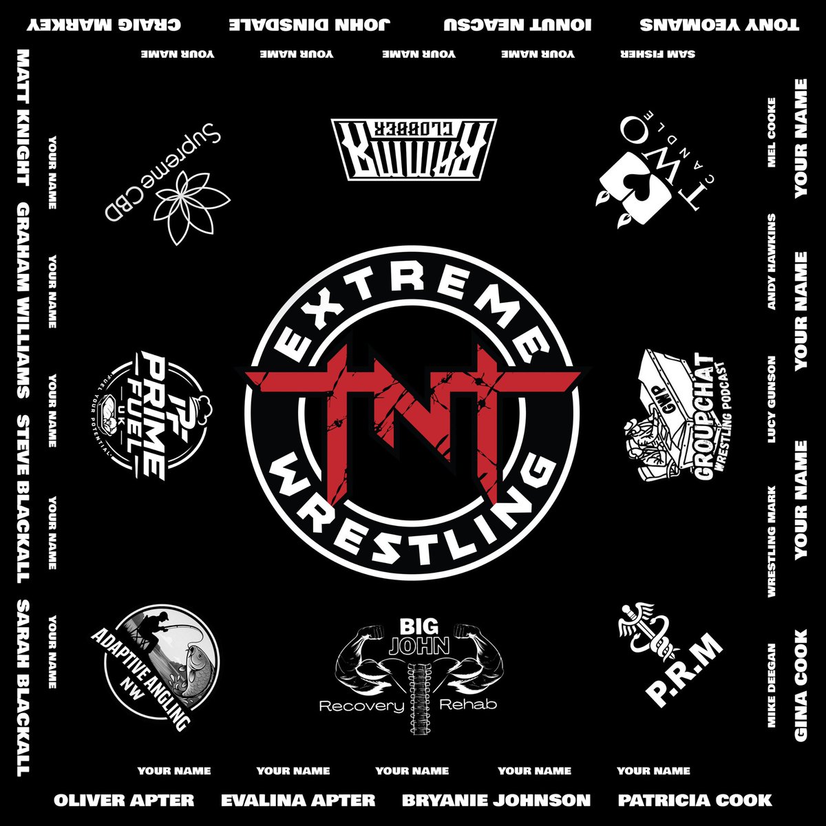 TNTExtremeWres's tweet photo. All logo spaces on our new deathmatch canvas are now GONE!

Only name spaces remaining - secure your space today on yhe canvas and be part of history!

DM now to get your name on our new canvas! https://t.co/hHkmcQi1QF