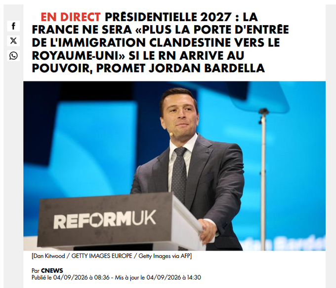 RadioSuperNet's tweet photo. @jon_delorraine TRADUCTION  L'eurocollabo Bardella compte bien les garder en France donc... https://t.co/HvfxOv4Xst
