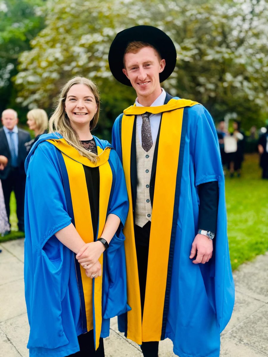 ucdagfood's tweet photo. Many congratulations to Dr. Cian Minogue and Dr. Niamh Dunphy who were awarded their PhD’s this week in O’Reilly Hall. Cian celebrates here with his supervisor Zoe McKay and Niamh with supervisor Sinead Flannery. 

A very special day as they are awarded and recognised for their incredible work and achievements.

Many congratulations to all our newest alumni. 🎓