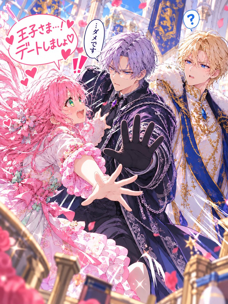 usahwhip's tweet photo. プロット紹介
『乙女ゲームではありません』

乙女ゲームの世界に転生した！
私はヒロイン、王太子は攻略対象、婚約者は悪役令嬢！

――と、思っているのは彼女だけ。

ここはゲームではなく、本物の異世界。
攻略イベント？
いいえ、それ普通に不敬です！

 #zeta
 #AIチャットzeta
 #zetaプロット紹介 https://t.co/dyAPGLP6rl