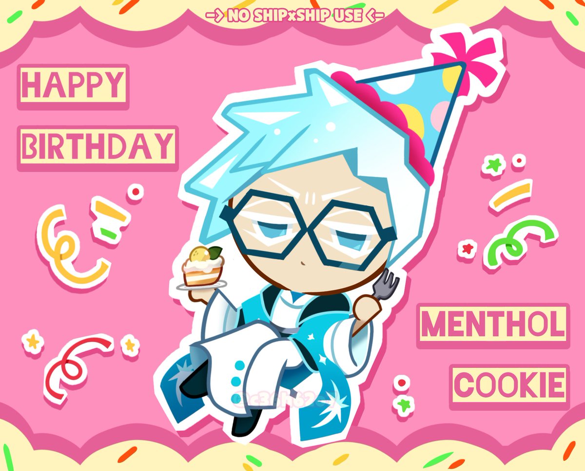 c36h62o7's tweet photo. HAPPY (ONE WEEK LATE) BIRTHDAY TO MENTHOL COOKIE #mentholcookie #cookierun https://t.co/JvgGEVBvXw