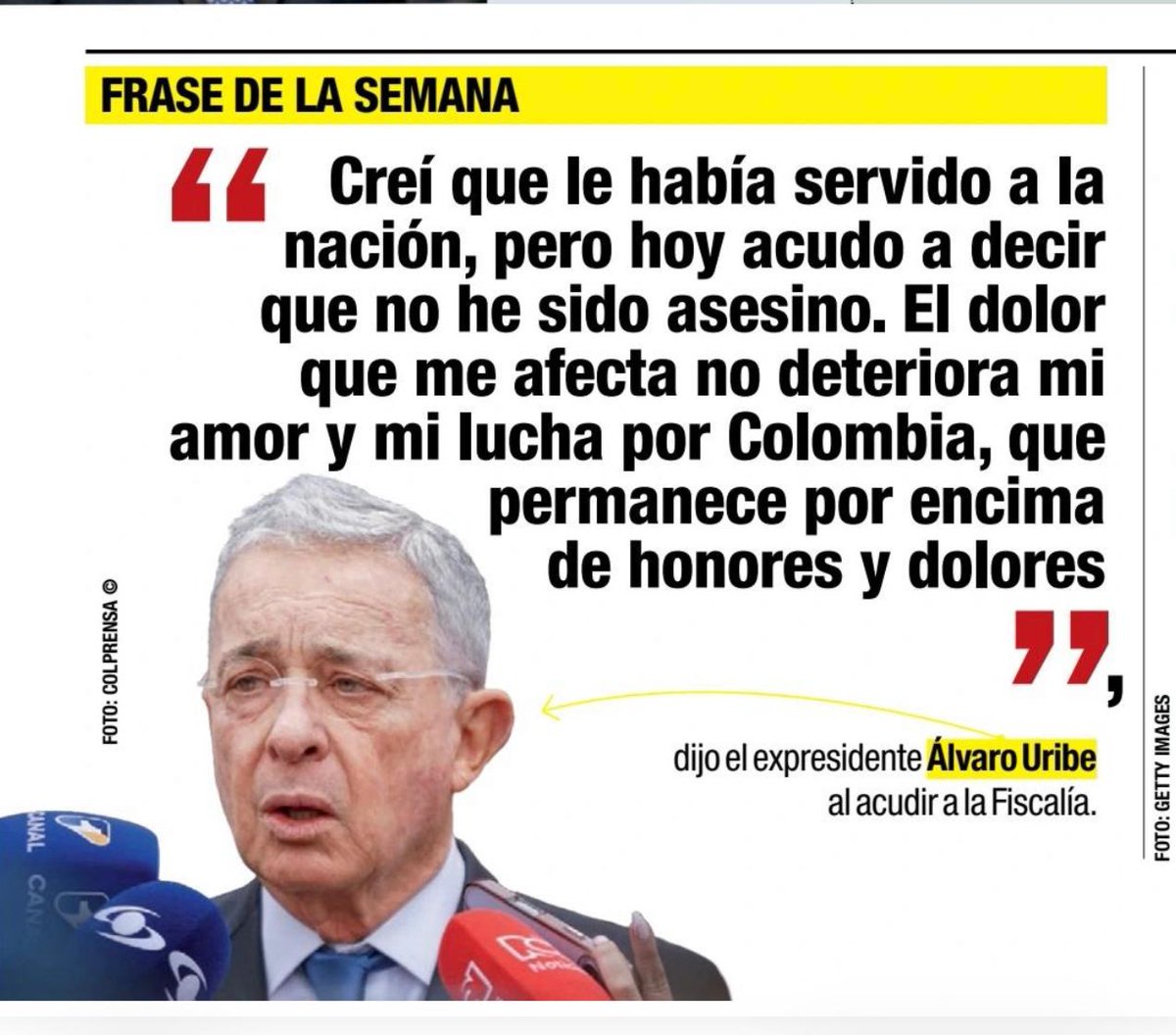 CeDemocratico's tweet photo. Con principios y valores inquebrantables, y con amor profundo por Colombia, Álvaro Uribe enfrenta este momento con la serenidad de quien siempre ha puesto por delante el respeto a las instituciones y a sus compatriotas.

Vía @RevistaSemana https://t.co/mbgTGHRUO7