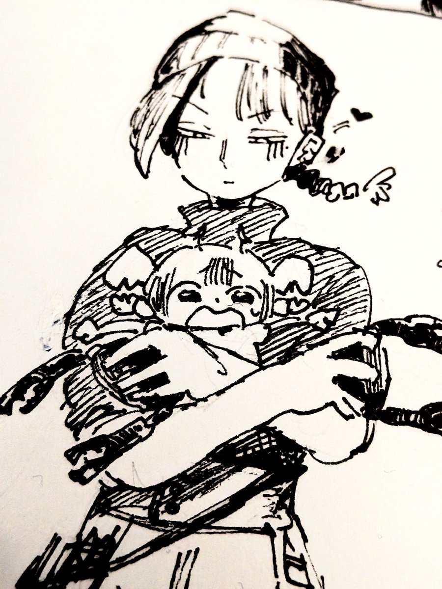 penga_nuko's tweet photo. 過去絵

一方的なLOVEや✂️🦀✂️

＃アナログイラスト　＃ペン画 https://t.co/iyBHtNo5Rf