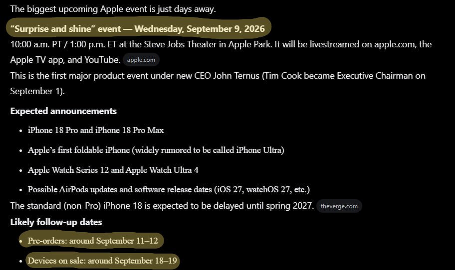 gem_insider's tweet photo. a short-term catalyst loading for $ICOIN 👀

Apple’s iPhone 18 presentation is set for September 9

preorders expected September 12  
sales expected September 18

AAPL will be all over the timeline for the next two weeks

$ICOIN is the AAPL-paired meme on Robinhood Chain

get positioned before CT catches it🔥

0x5d6ef090a1461b11c9427ac319260122d1c61e18