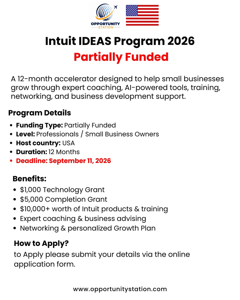 OpportunityStaX's tweet photo. Turn your small business into a bigger opportunity with Intuit.

👉 Apply: https://t.co/pbo9xga57W https://t.co/LwfMgOtdyH