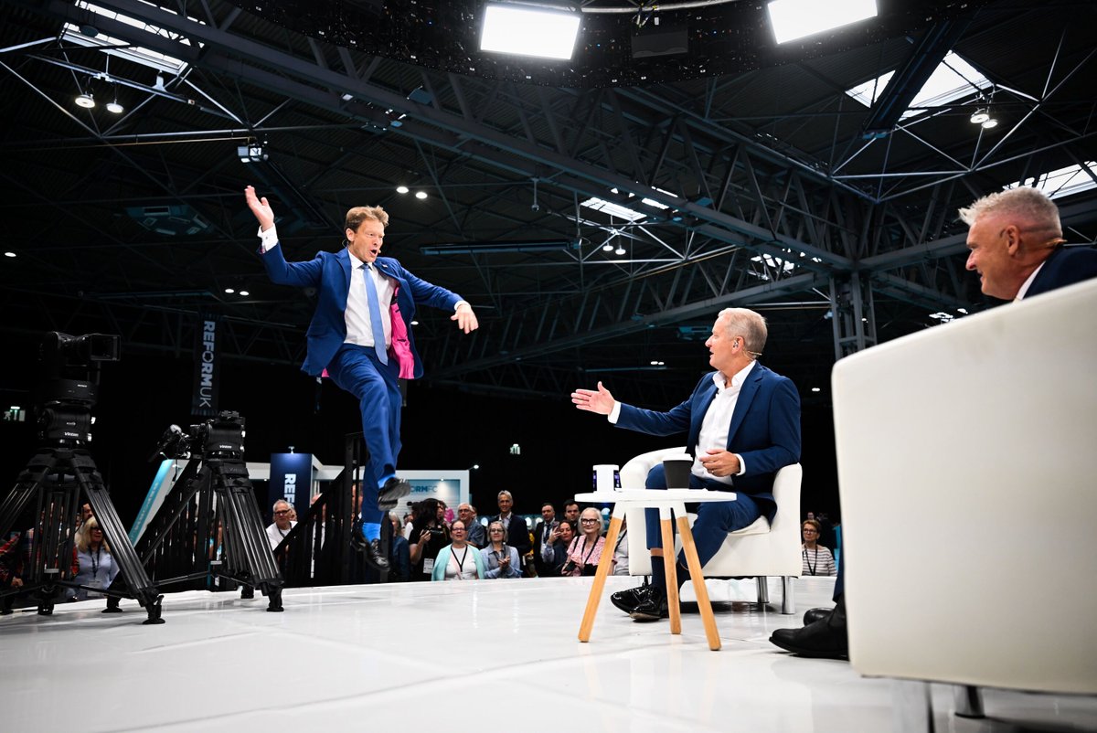 TiceRichard's tweet photo. Jumping for joy at the Reform UK Conference!

The energy is unmatched. What a day. 🔥 https://t.co/ZaBqHqDDPw