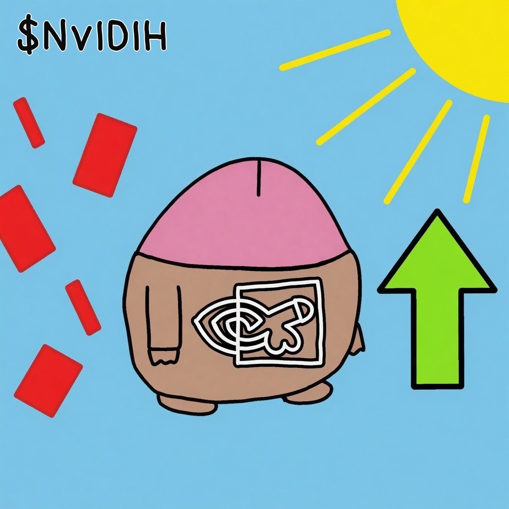 nvidih's tweet photo. a little rain. then da arrow. hold $NVIDIH. NVIDIA still printin. https://t.co/zrNUjmAAz4