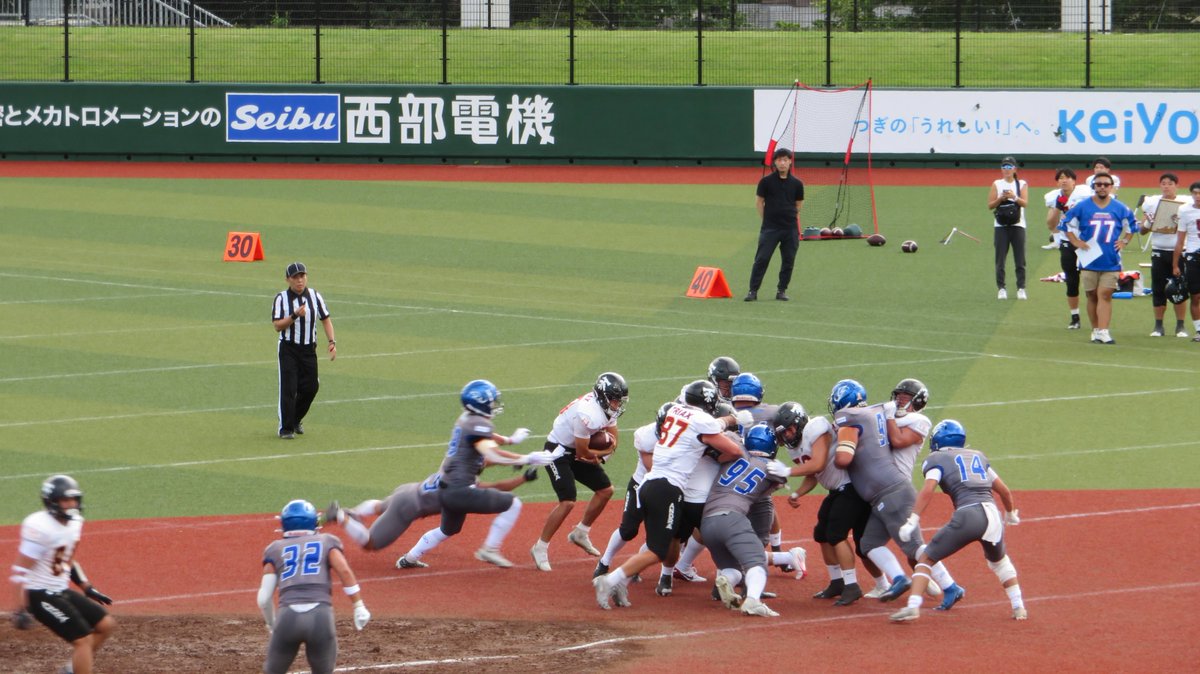 eidivrod's tweet photo. 本日2026年9月5日は千葉県市川市の国府台スタジアムに行ってきまし��。
Club TRIAX調布と地元の市川BLUE THUNDERSの試合でしたが、
結果はTRIAX調布が37対16で勝利と我が応援チームのブルーサンダースは敗退となりました。次回に期待!
#BlueThunders https://t.co/VuO7RAKVdy