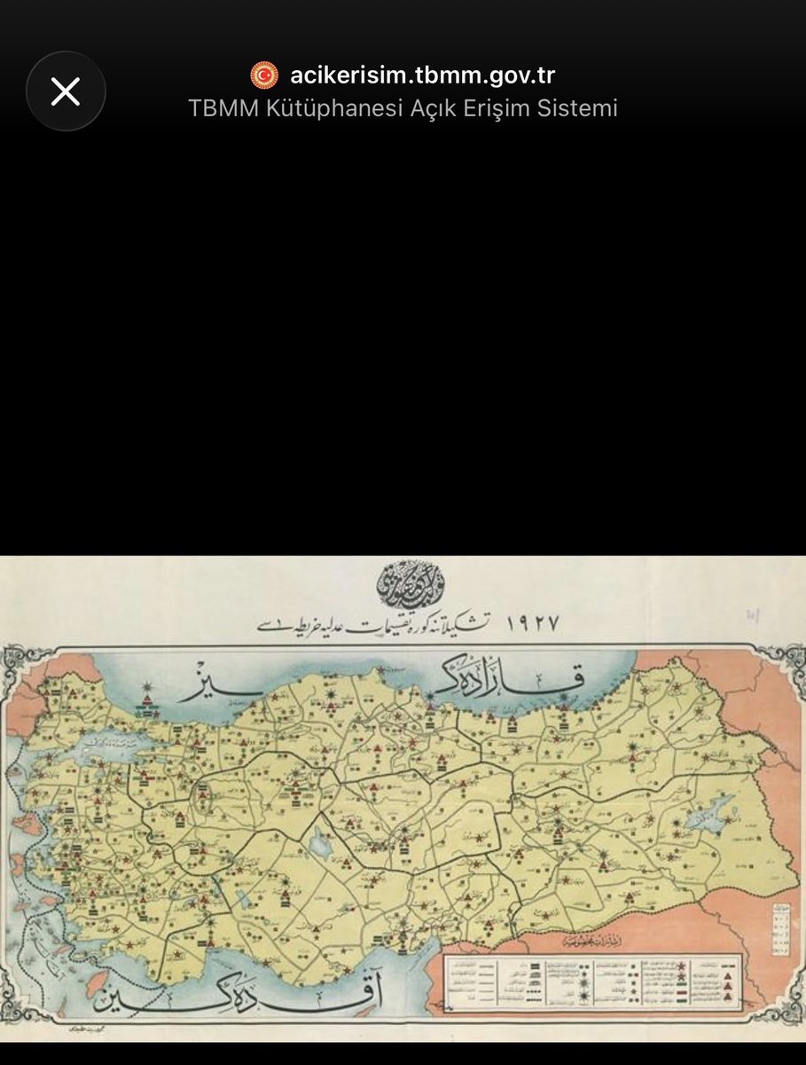 District3Ahepa's tweet photo. To all Turkish trolls who think they know treaty law and geography. Take it from your own people. 

Here’s Turkey as mapped in 1927, just four years after Lausanne—courtesy of the Turkish Grand National Assembly Library.

Do you see the line? https://t.co/RoLezbNvCc