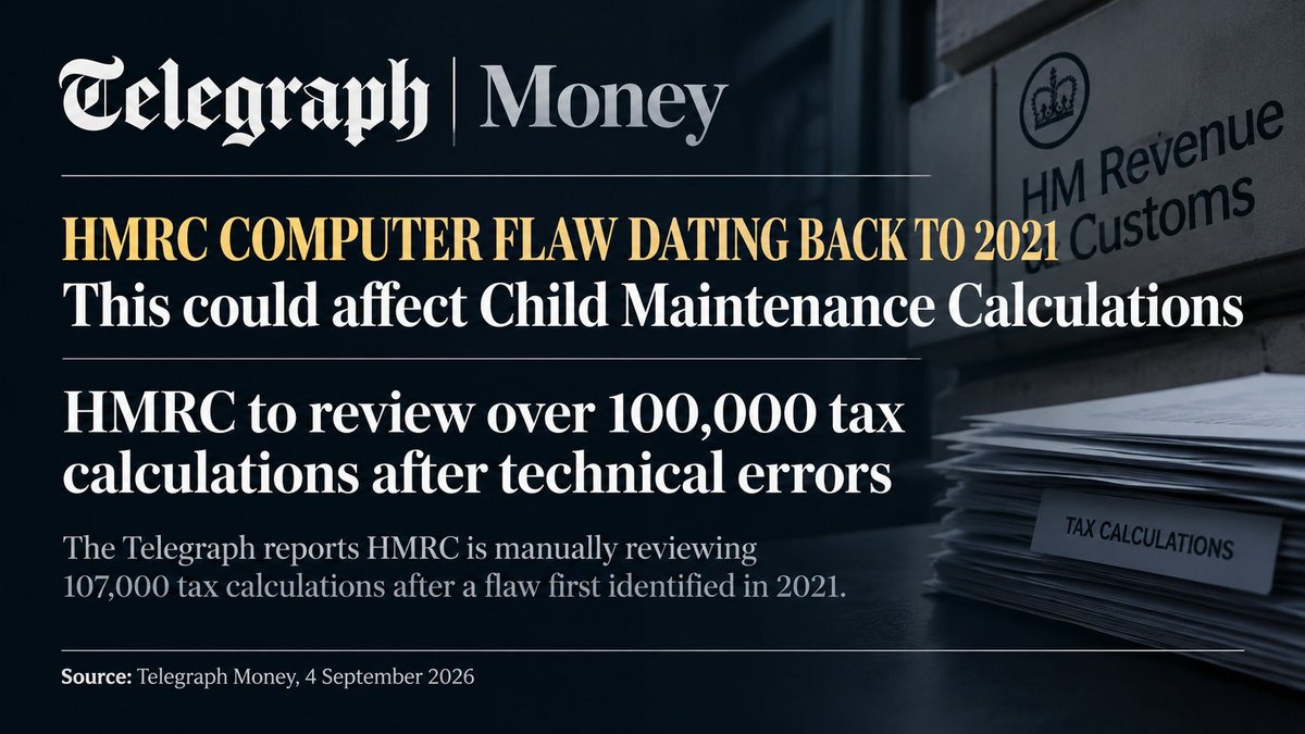 CMScandal_UK's tweet photo. 🚨 HMRC computer flaw dating back to 2021

HMRC is manually reviewing 107,000 tax calculations due to another computer bug

If HMRC systems can get calculations wrong, then that effects Child Maintenance assessments!

https://t.co/NeMz3onb4A

#CMS #HMRC #ChildMaintenanceScandal https://t.co/qbXAsr656w