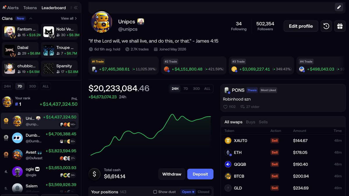 degenBRO__'s tweet photo. Bro is sitting on $20m plus profit 

And still give all credits to God..

But one stupid boy with 2012 Lexus &amp; $10k always insults God 

Lmao https://t.co/FJ7q0uxJrH