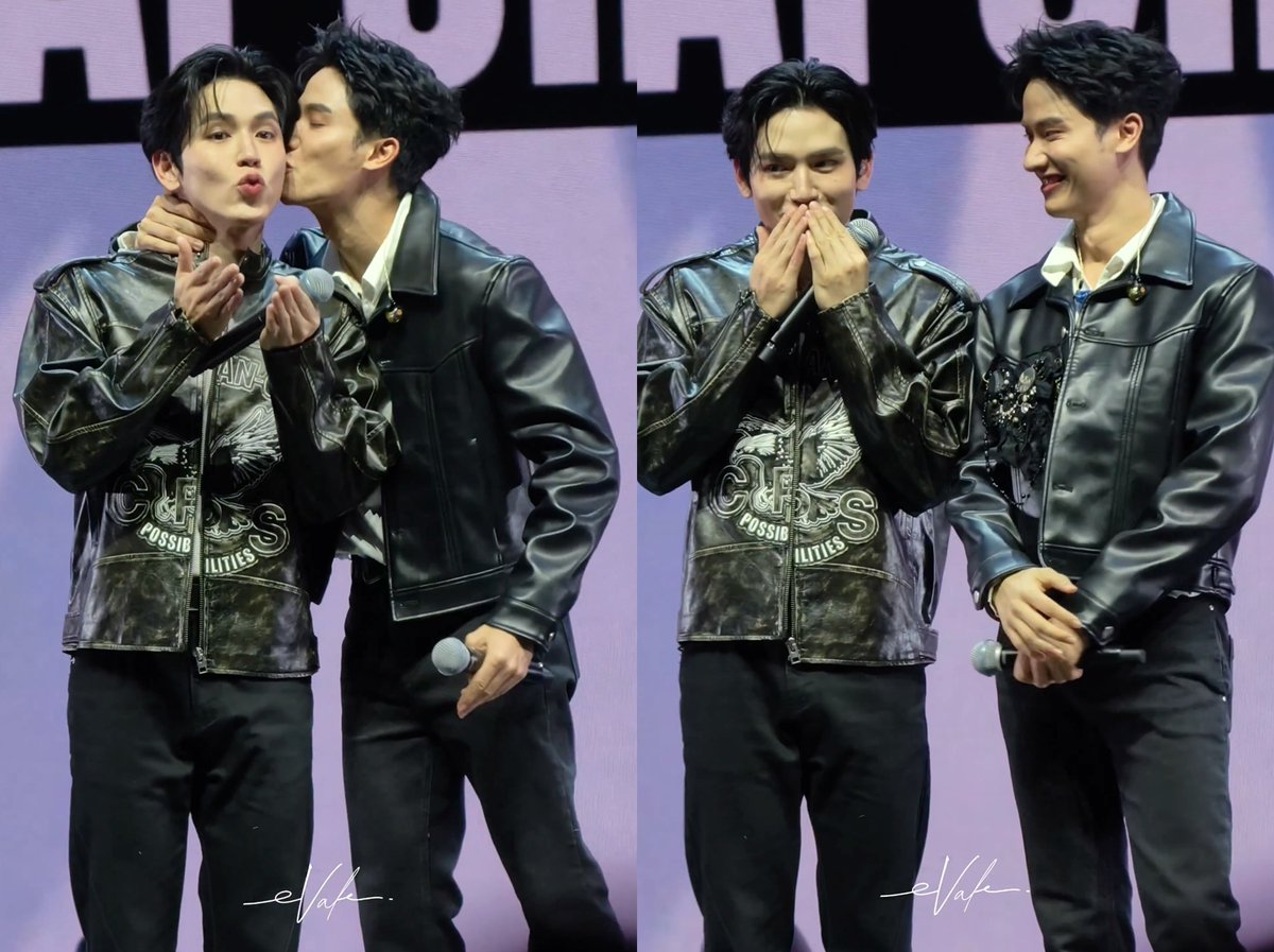 suntaythi's tweet photo. POLCA FAMILY IN SG
#TayNewPolcasanXFanday32SG
newwiee do you expect that? taynew reactions so cute!!!!

           the kiss 😚                             the reaction 😳 https://t.co/molI5cR67H