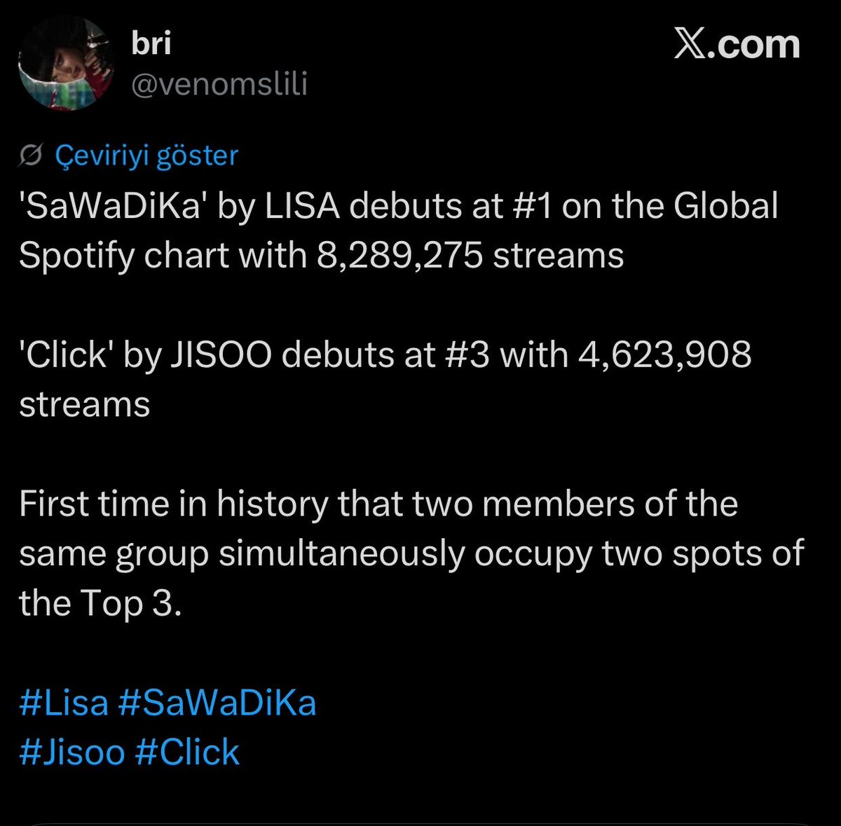OT7Lawyer's tweet photo. They can’t surpass Swim (14.6M) or b-side Body to Body (11.18M) - even when they’re dreaming 😭 https://t.co/zgTbXirH9H