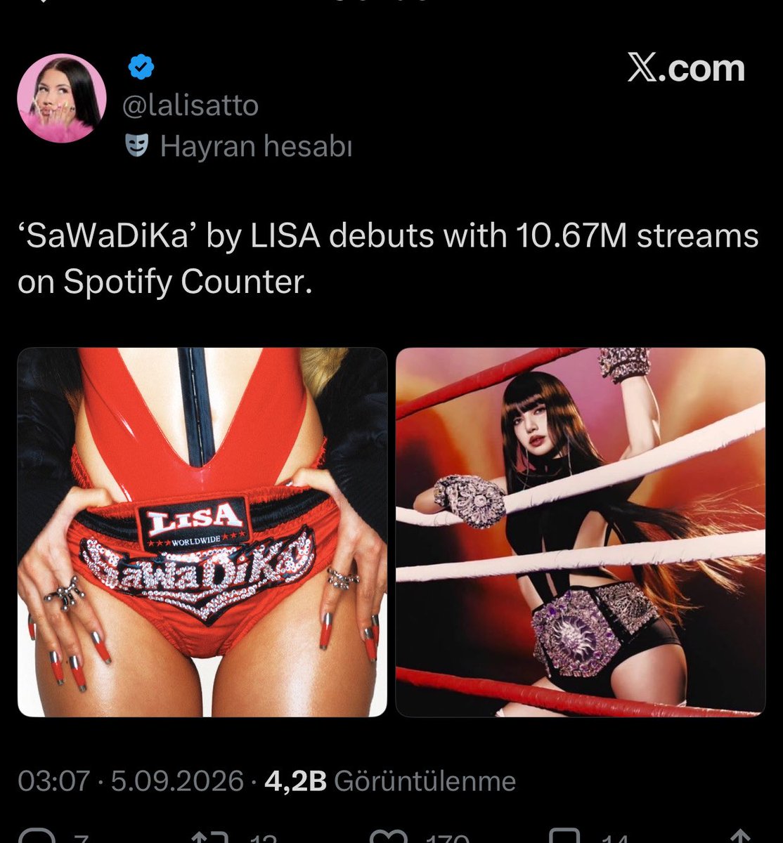 OT7Lawyer's tweet photo. They can’t surpass Swim (14.6M) or b-side Body to Body (11.18M) - even when they’re dreaming 😭 https://t.co/zgTbXirH9H
