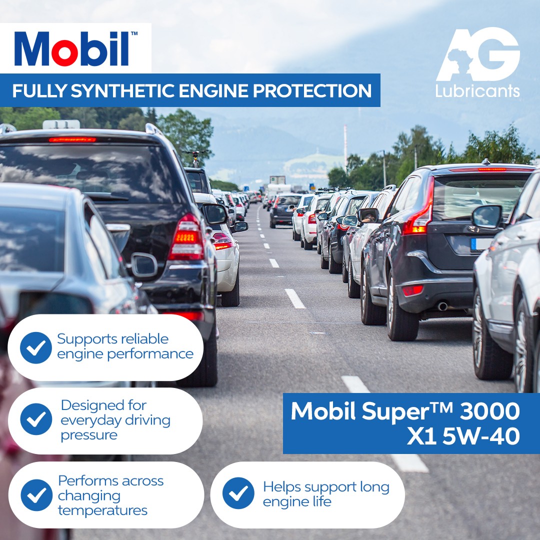 JosephRuebahvs's tweet photo. Every drive puts your engine under pressure. Mobil Super 3000 X1 5W-40 delivers reliable fully synthetic protection for traffic, temperature changes, stop-start driving, and long journeys. Supplied by African Group Lubricants. https://t.co/HV0BYj0DdT