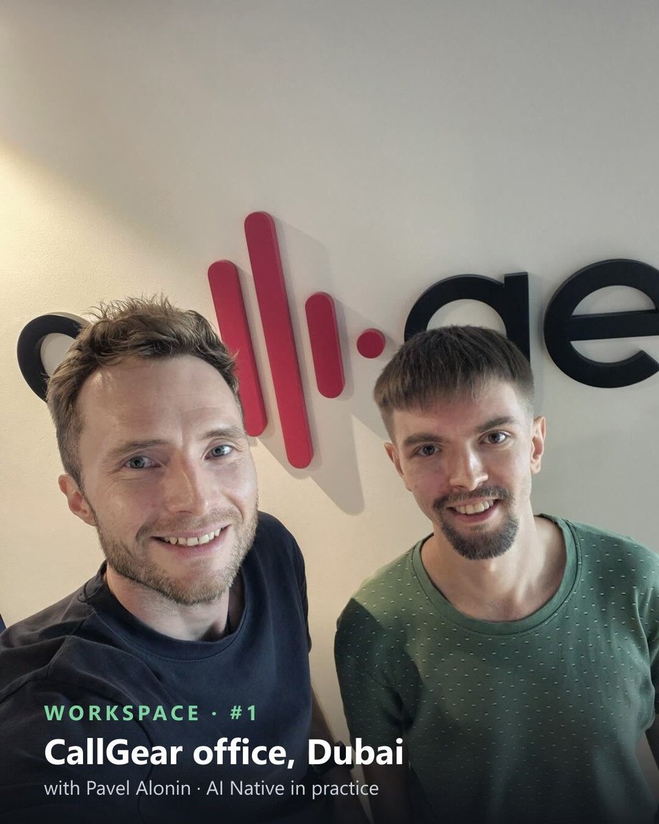 osotov_ivan's tweet photo. New series: workspaces. #1 — the CallGear office in Dubai, the telephony our managers call through. With Pavel Alonin of CallGear. https://t.co/LvD4JIl7qw
