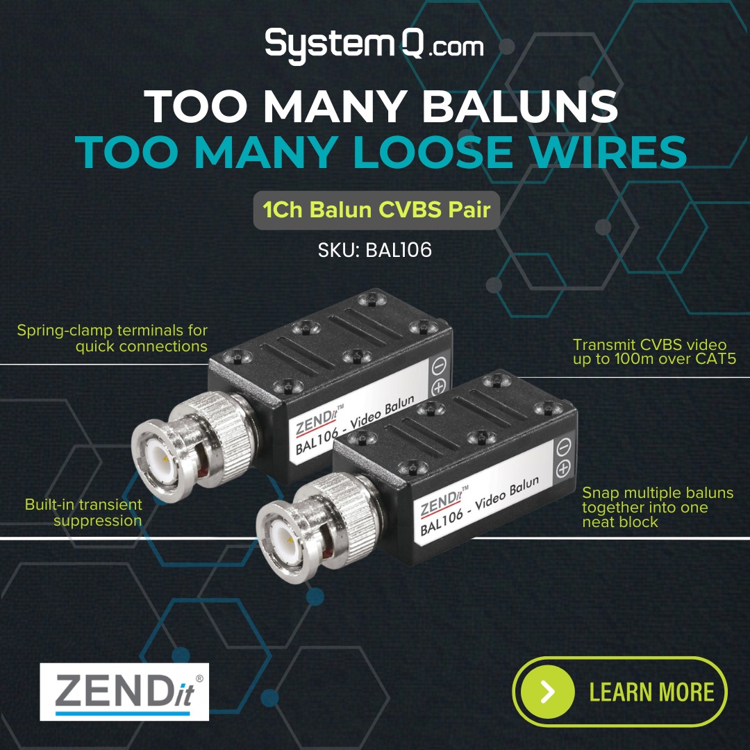 BoRomanshikm's tweet photo. Using CAT5 for multiple analogue CCTV cameras? Keep the DVR end organised with BAL106 passive balun pairs. Transmit CVBS video up to 100m, snap units together, and simplify multi-camera installation and maintenance. https://t.co/rRTrWAnws0
