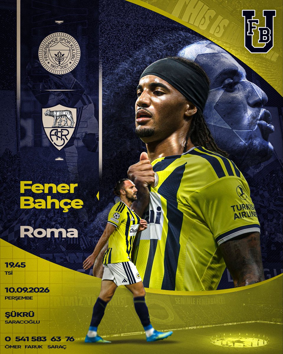 UFBTrakya's tweet photo. 1907 ÜNİFEB Trakya Üniversitesi örgütlenmesi olarak Fenerbahçe - Roma maçına 10 Eylül Perşembe günü hep birlikte gidiyoruz. Tüm arkadaşlarımızı bekliyoruz.

Ömer Faruk Saraç : 0 541 583 63 76 https://t.co/S30Q7gJXbD