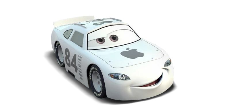 Pixar's tweet photo. #84 car that Lighting McQueen passes in the opening race is the Apple Car. 1984 is the year the Apple computer was first released. https://t.co/XwuYHJvXAh