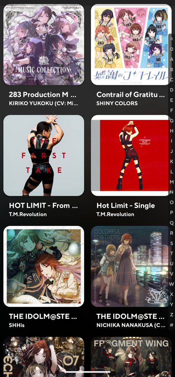 Grapherark's tweet photo. My playlist is hilarious, a tons of Idolmaster songs and then there's Hot Limit https://t.co/RkJTV5EJDX
