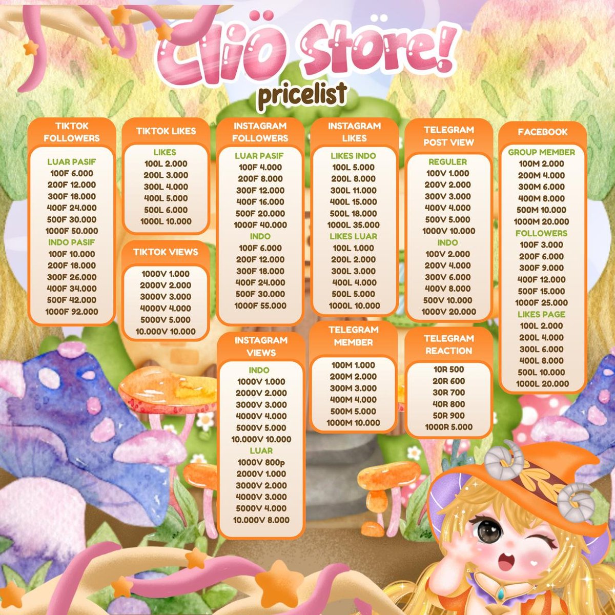 ebutterflly's tweet photo. 1105.   #ZonaUang

heihai, ready folls followers view ig instagram tiktok tt needs sung proses yuuk start from 500p ajaa 🪷👧🏻  terpercaya dengan 800+ testimonials 🧁 ₊ ✿  

✉️ —— order : bisa ke  @rwegarr https://t.co/WBR8ZjFNoe